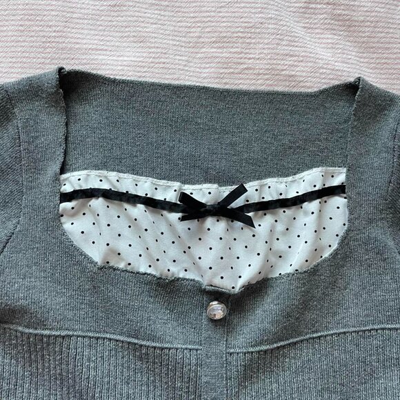 Grey Knit Layered Top - Picture 8 of 8